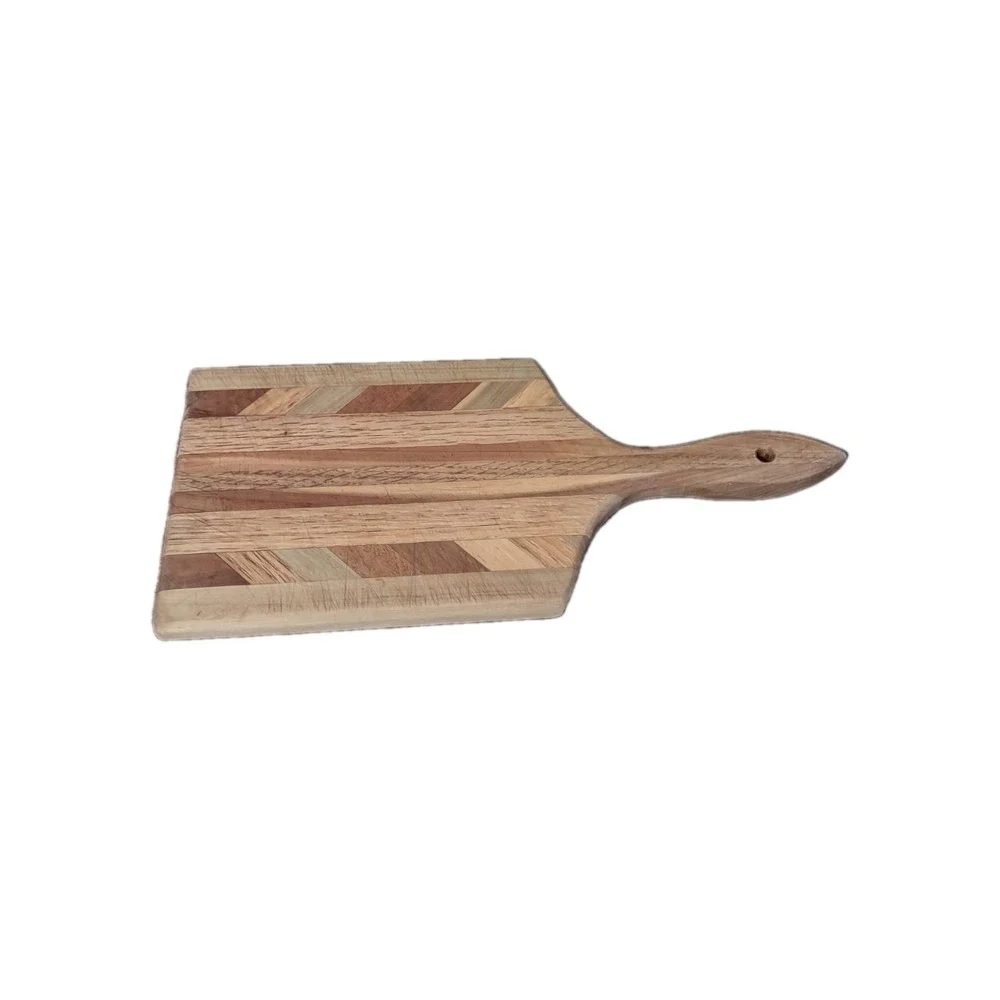 Artisan Handmade Chevron Charcuterie Board - 7x15 Walnut & Maple Inlay  1